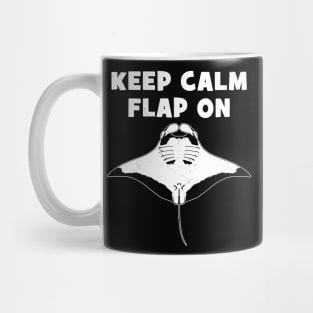 Manta Ray Keep Calm Flap on Mug